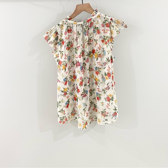 Current Air Flutter Sleeve Floral Blouse Size Small - Picture 6 of 6